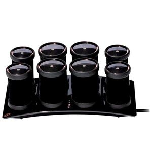T3 Black Heated Hair Rollers Set